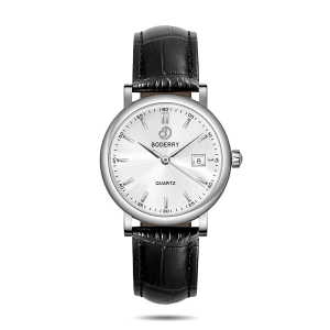 classic 36mm swiss quartz movement watch | silver & white
