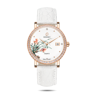 flower swiss quartz movement watch | rose gold & chrysanth