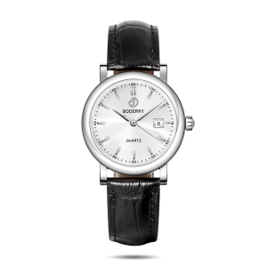 classic 32mm swiss quartz movement watch | silver & white
