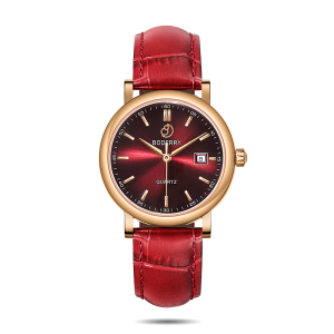 classic 36mm swiss quartz movement watch | rose gold & claret