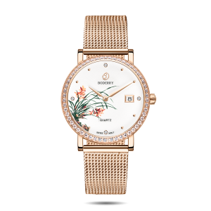 flower swiss quartz movement watch | rose gold & orchid