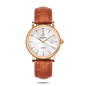 classic 36mm swiss quartz movement watch | rose gold & white