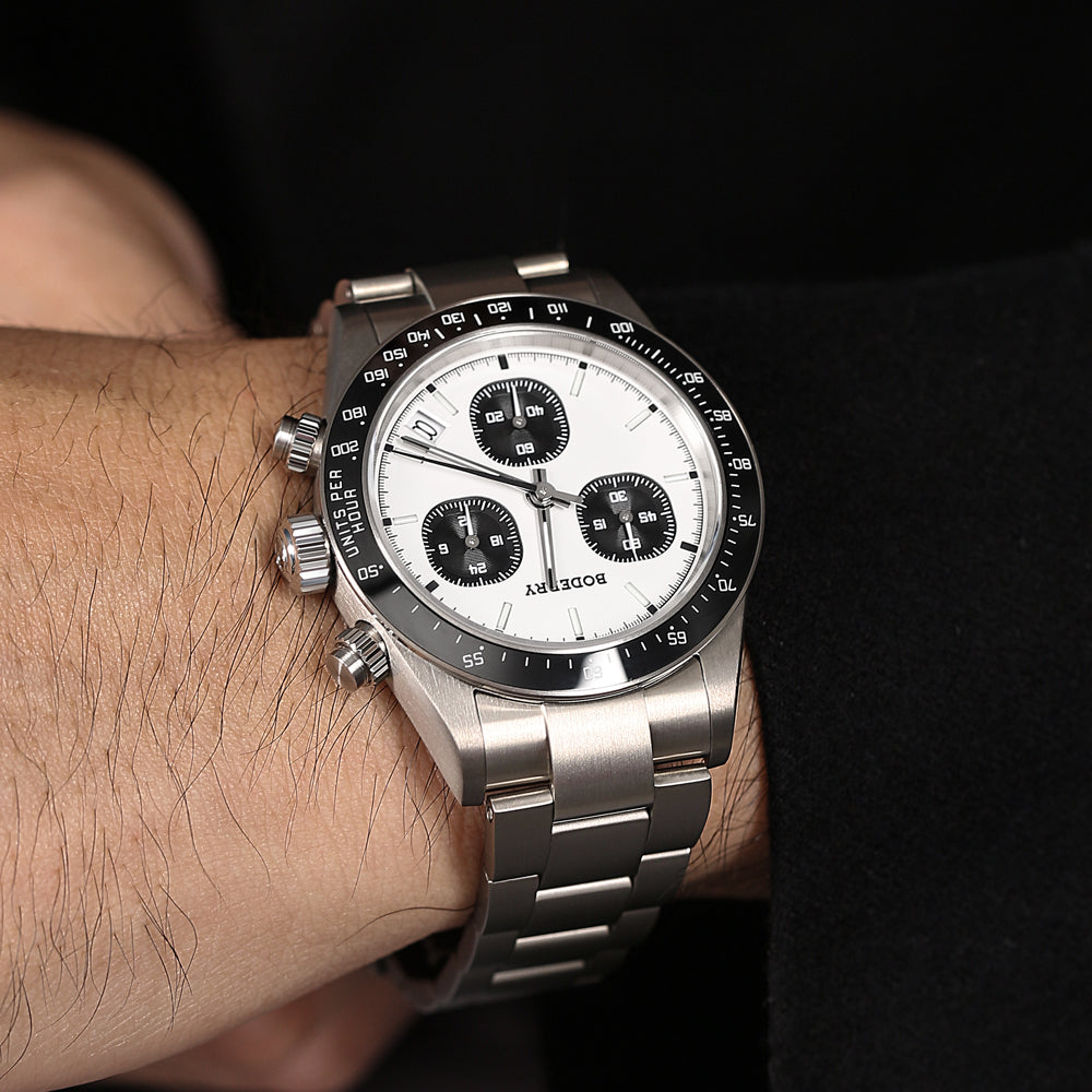 goldace 100m wr titanium mecha quartz chronograph watch | white goldace 100m wr titanium mecha quartz chronograph watch | white
