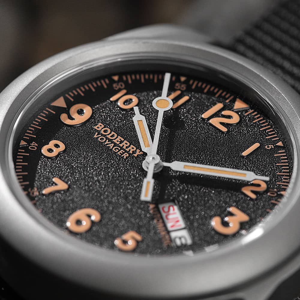 voyager 100m waterproof titanium automatic field watch | volcanic gray bracelet voyager 100m waterproof titanium automatic field watch | volcanic gray bracelet