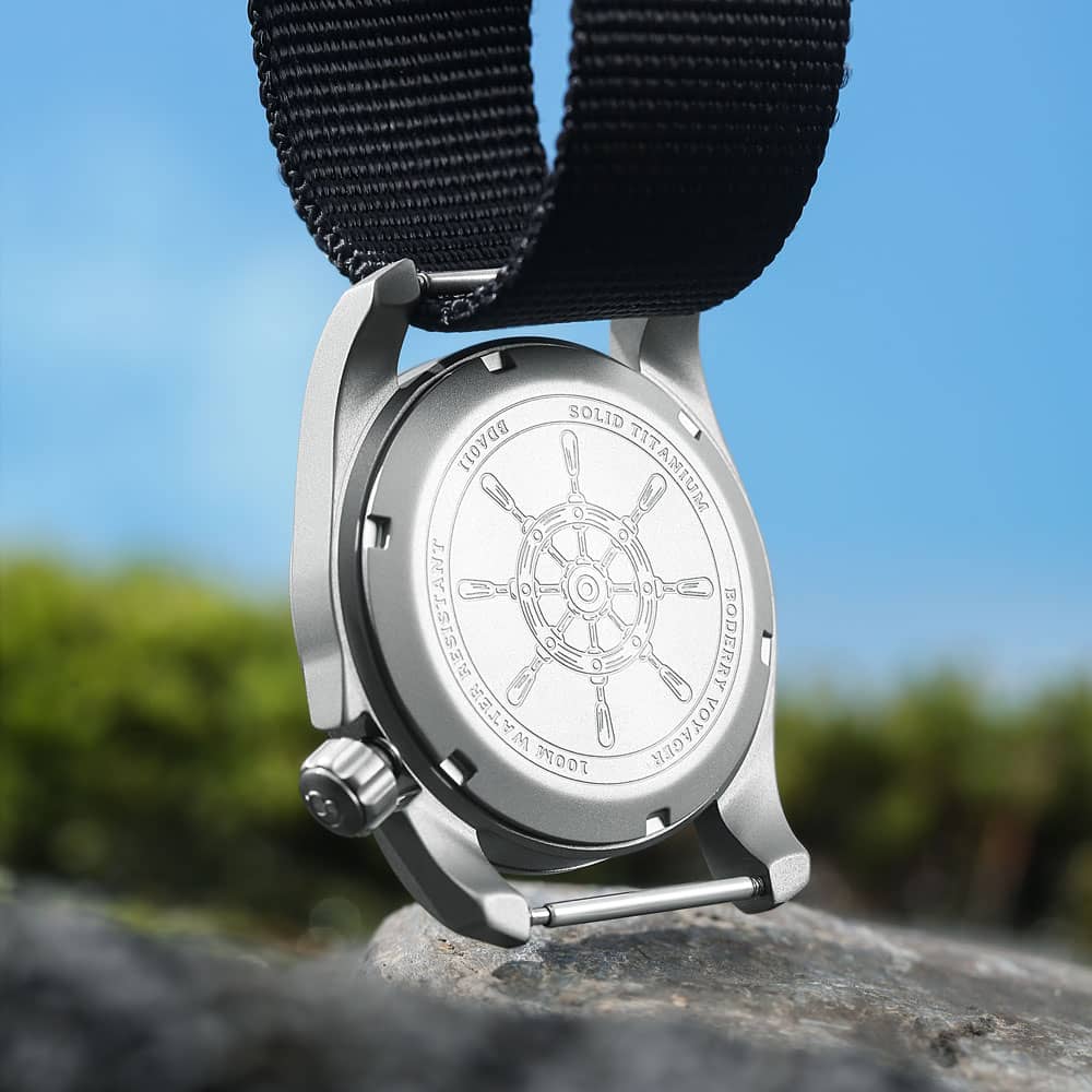 voyager 100m waterproof titanium automatic field watch | volcanic gray bracelet voyager 100m waterproof titanium automatic field watch | volcanic gray bracelet