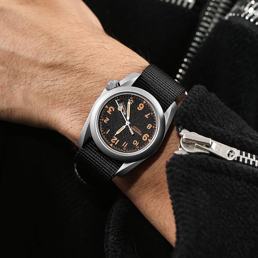 voyager 100m waterproof titanium automatic field watch | volcanic gray bracelet voyager 100m waterproof titanium automatic field watch | volcanic gray bracelet