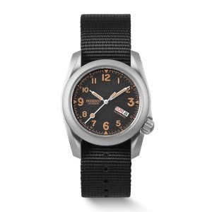 voyager 100m waterproof titanium automatic field watch | volcanic gray day,date