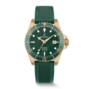 seaturtle.ocean(bronze) automatic bronze diver watch | turtle green/fkm rubber