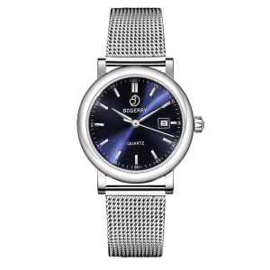 classic 32mm swiss quartz movement watch | silver & blue