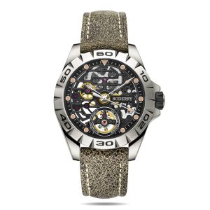 urban skeleton(titanium) v2.0 silver hands hi beat(28,800 bph) with 72 hrs power reserve automatic watch | black dial