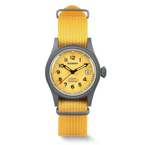 landmaster 100m waterproof titanium automatic field watch | yellow