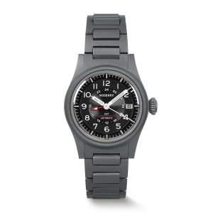 landmaster gmt – titanium automatic tritium field watch | black bracelet