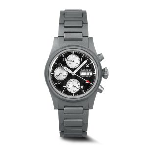 landmaster chronograph – titanium automatic tritium field watch | reverse panda bracelet