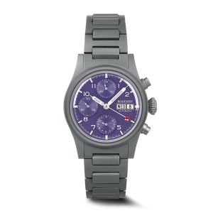 landmaster chronograph – titanium automatic tritium field watch | purple bracelet