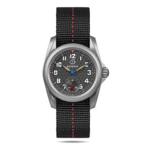 voyager s72 – 72 hour power reserve titanium automatic field watch, 100m water resistant | grey