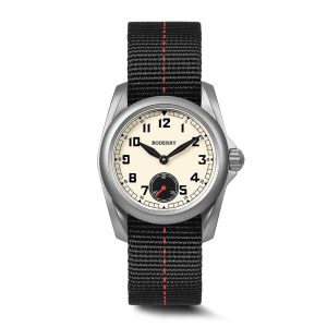 voyager s72 – 72 hour power reserve titanium automatic field watch, 100m water resistant | cream