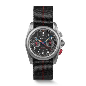 voyager chronograph titanium mechanical field watch, 100m water resistant | grey
