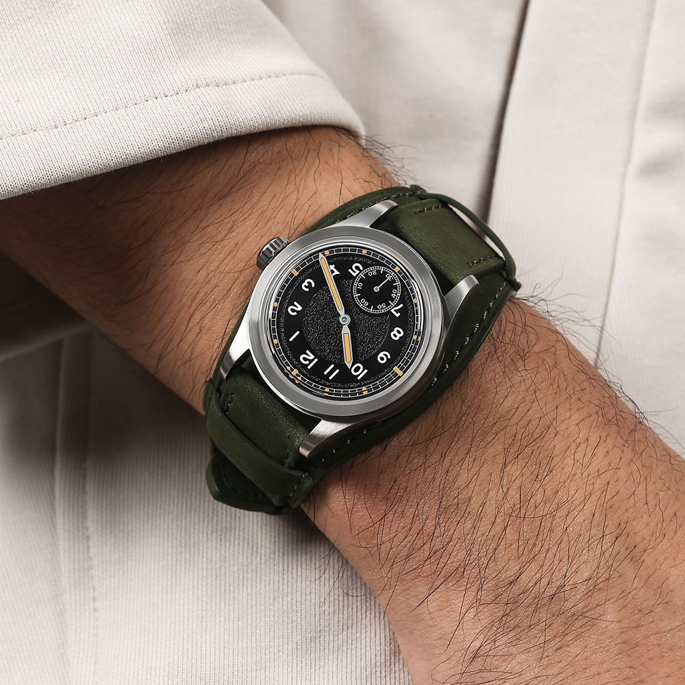 hou h1 vintage field watch automatic | black hou h1 vintage field watch automatic | black
