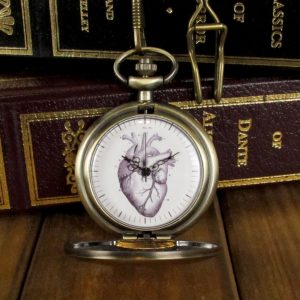 anatomical heart pocket watch
