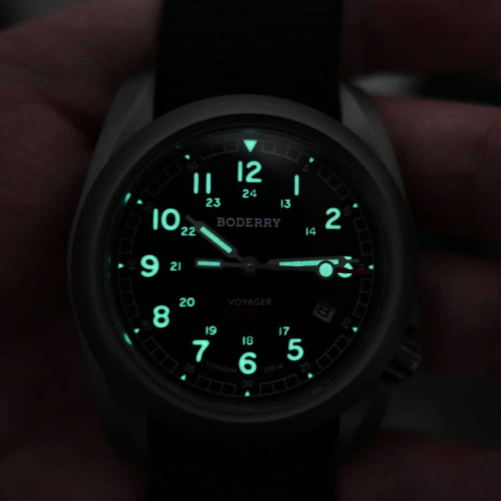 voyager 100m waterproof titanium automatic field watch | black bracelet voyager 100m waterproof titanium automatic field watch | black bracelet