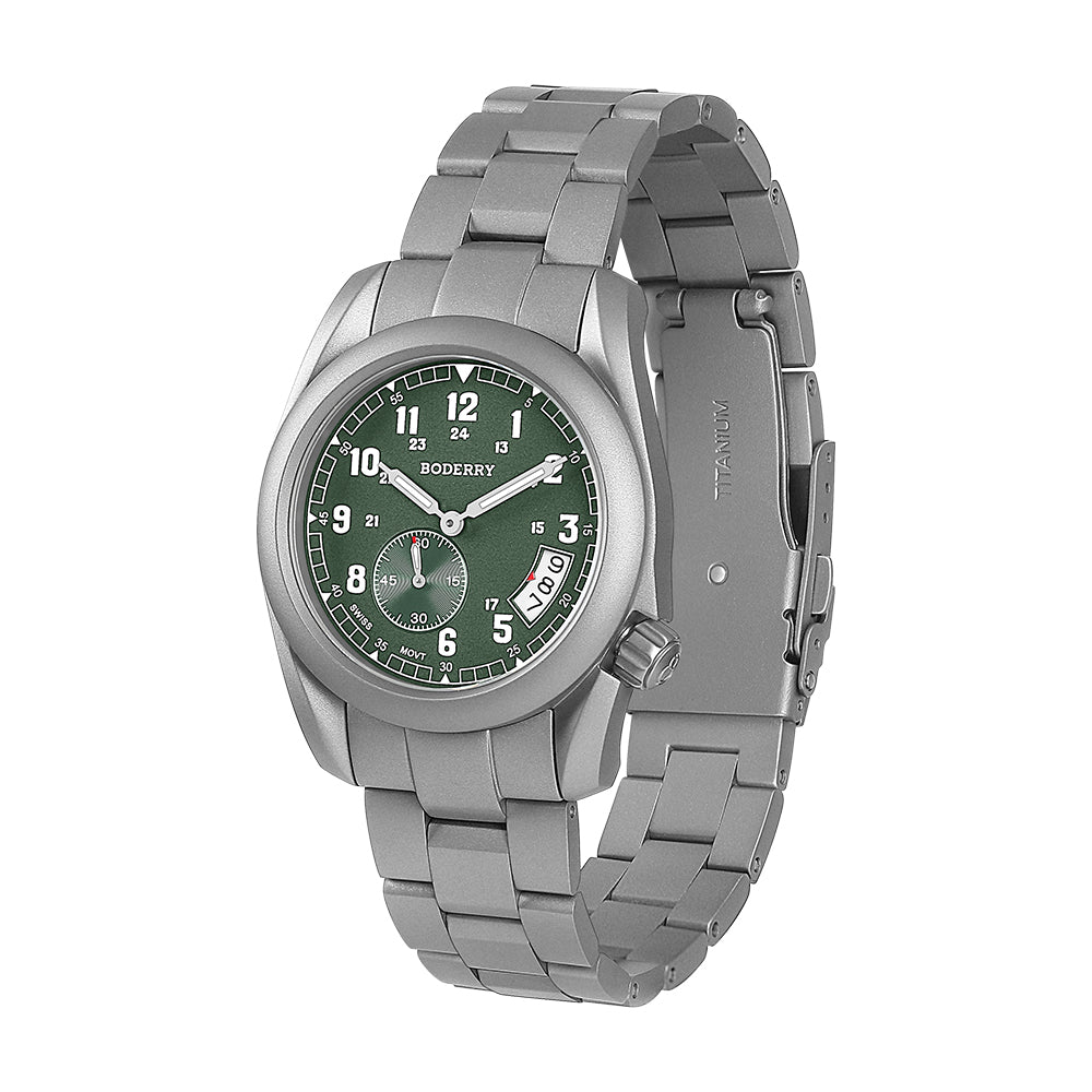 voyager 38 100m waterproof titanium field watch | green bracelet voyager 38 100m waterproof titanium field watch | green bracelet