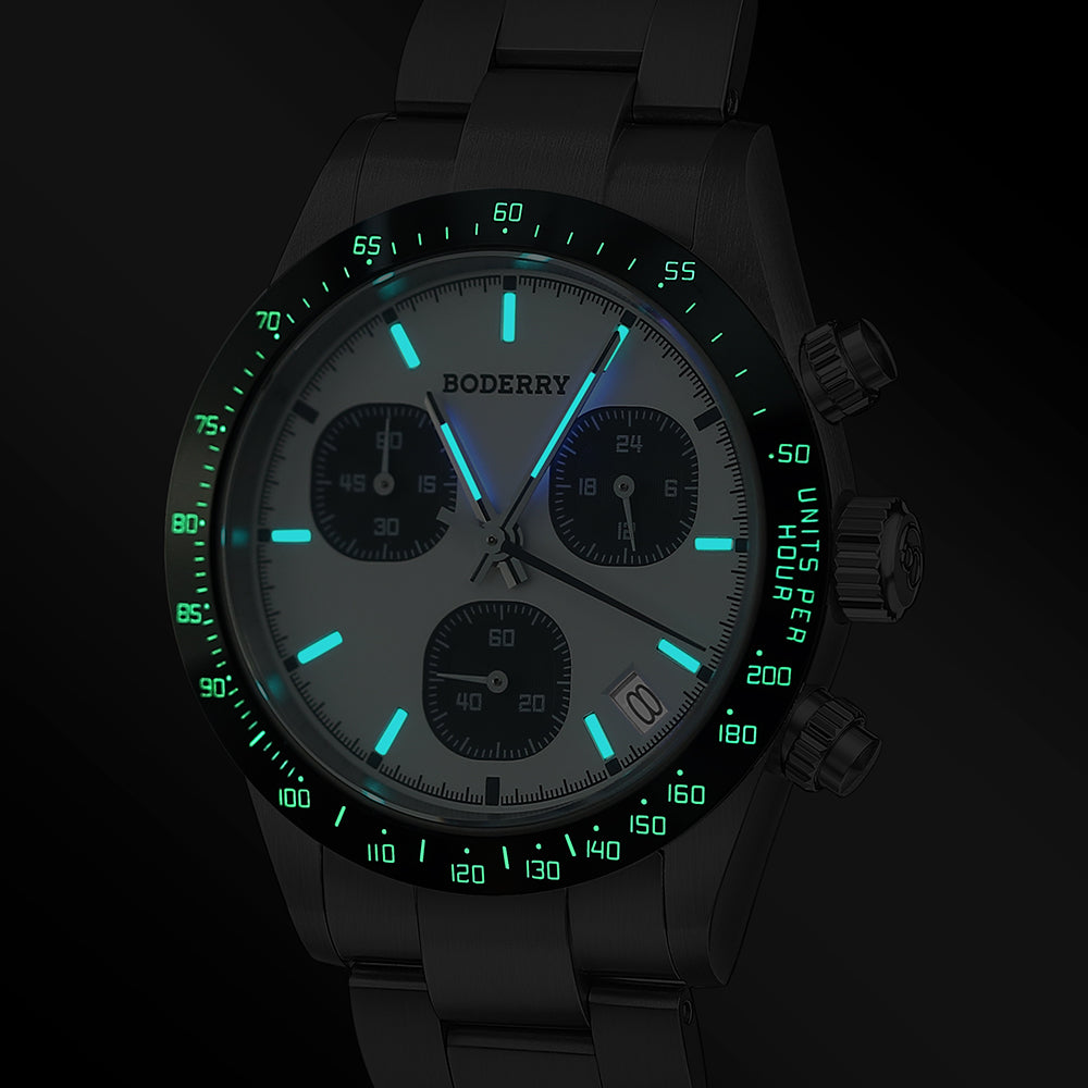 goldace 100m wr titanium mecha quartz chronograph watch | white goldace 100m wr titanium mecha quartz chronograph watch | white