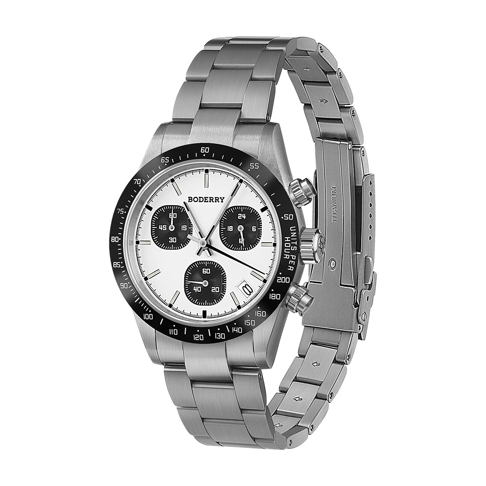 goldace 100m wr titanium mecha quartz chronograph watch | white goldace 100m wr titanium mecha quartz chronograph watch | white