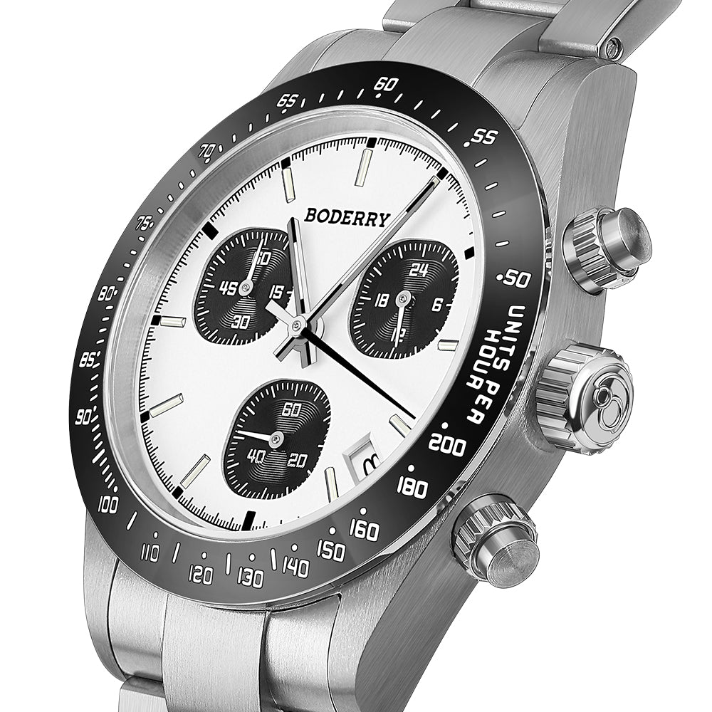 goldace 100m wr titanium mecha quartz chronograph watch | white goldace 100m wr titanium mecha quartz chronograph watch | white