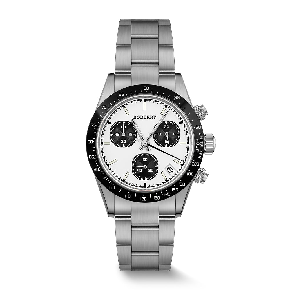 goldace 100m wr titanium mecha quartz chronograph watch | white goldace 100m wr titanium mecha quartz chronograph watch | white