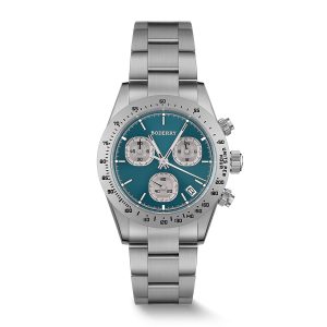 goldace 100m wr titanium mecha quartz chronograph watch | blue