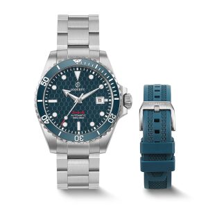 seaturtle.ocean(titanium) automatic titanium diver watch | sea blue/ti bracelet