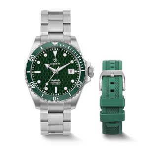 seaturtle.ocean(titanium) automatic titanium diver watch | turtle green/ti bracelet